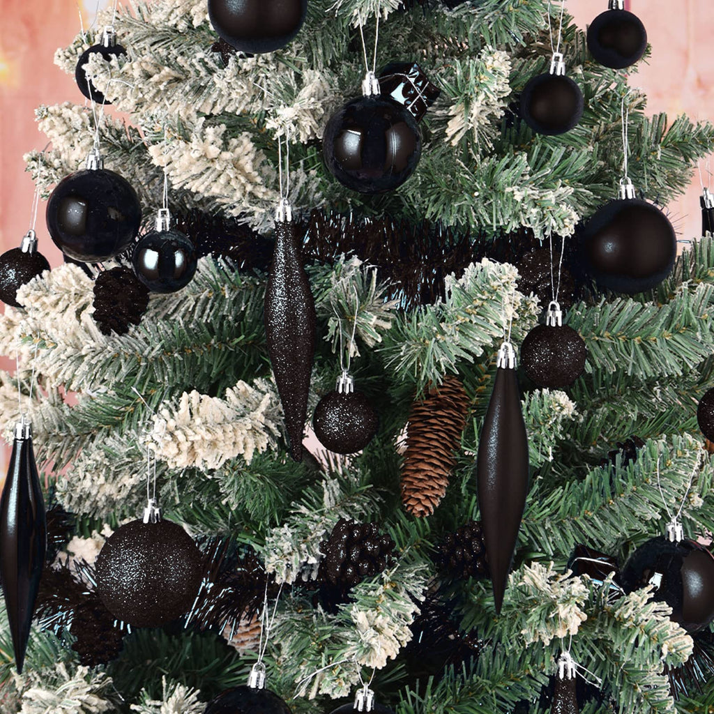 100Ct Christmas Balls Tree Ornaments, Shatterproof Halloween Tree Decorations Set With Reusable Hand-Held Gift Package For Holid