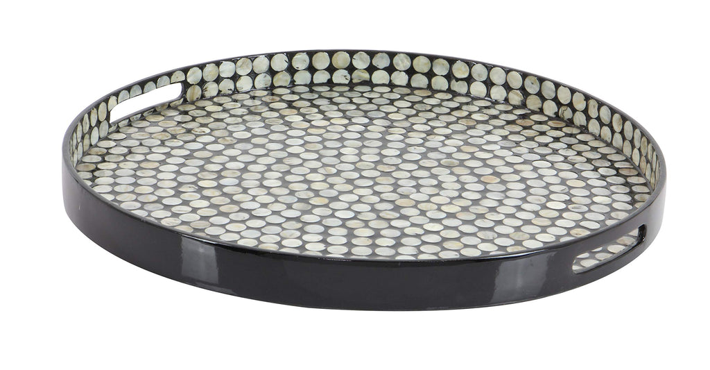 Deco 79 Tray, 24'L X 24'W X 3'H, Dark Brown