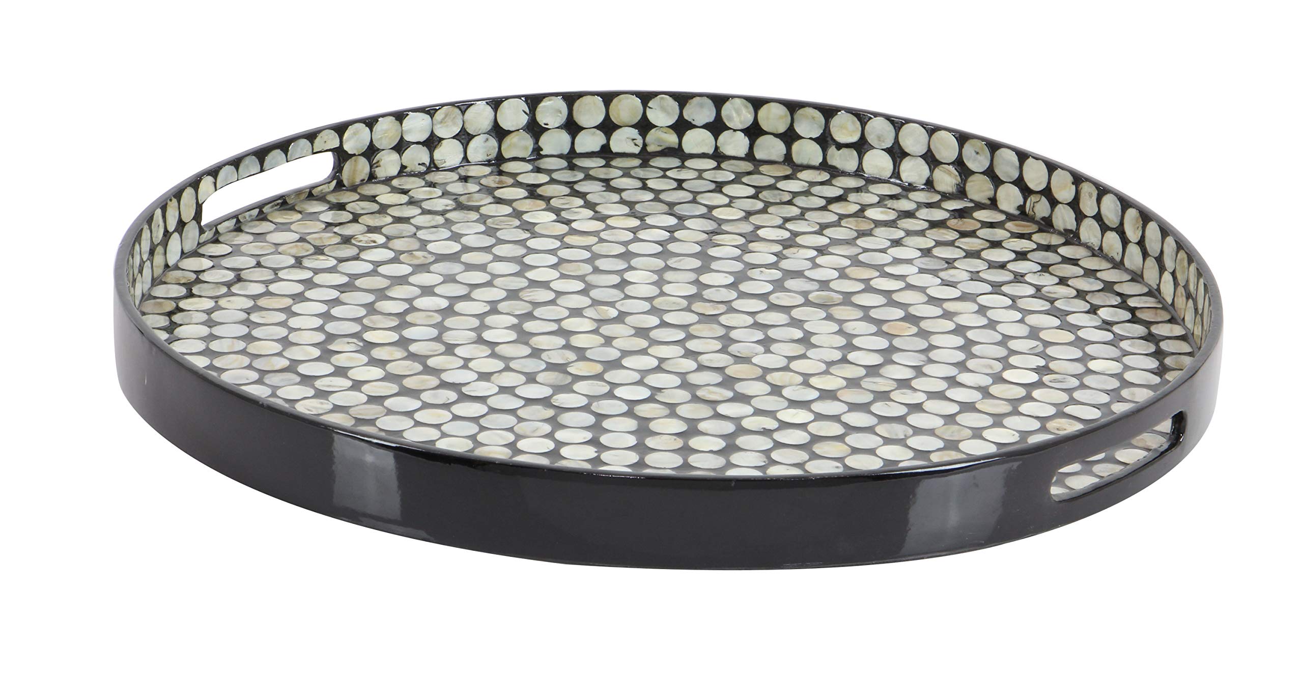 Deco 79 Tray, 24'L X 24'W X 3'H, Dark Brown