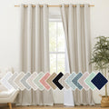 Nicetown 100% Blackout Natural Linen Curtains 95 Inches Length For Dining Room, 2 Panels Set, 52' Wide, Farmhouse Style Room Warming Window Draperies With Thermal Insulated Liners For Winter