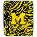 College Covers Michigan Wolverines Raschel Throw Blanket, 60 In By 50 In