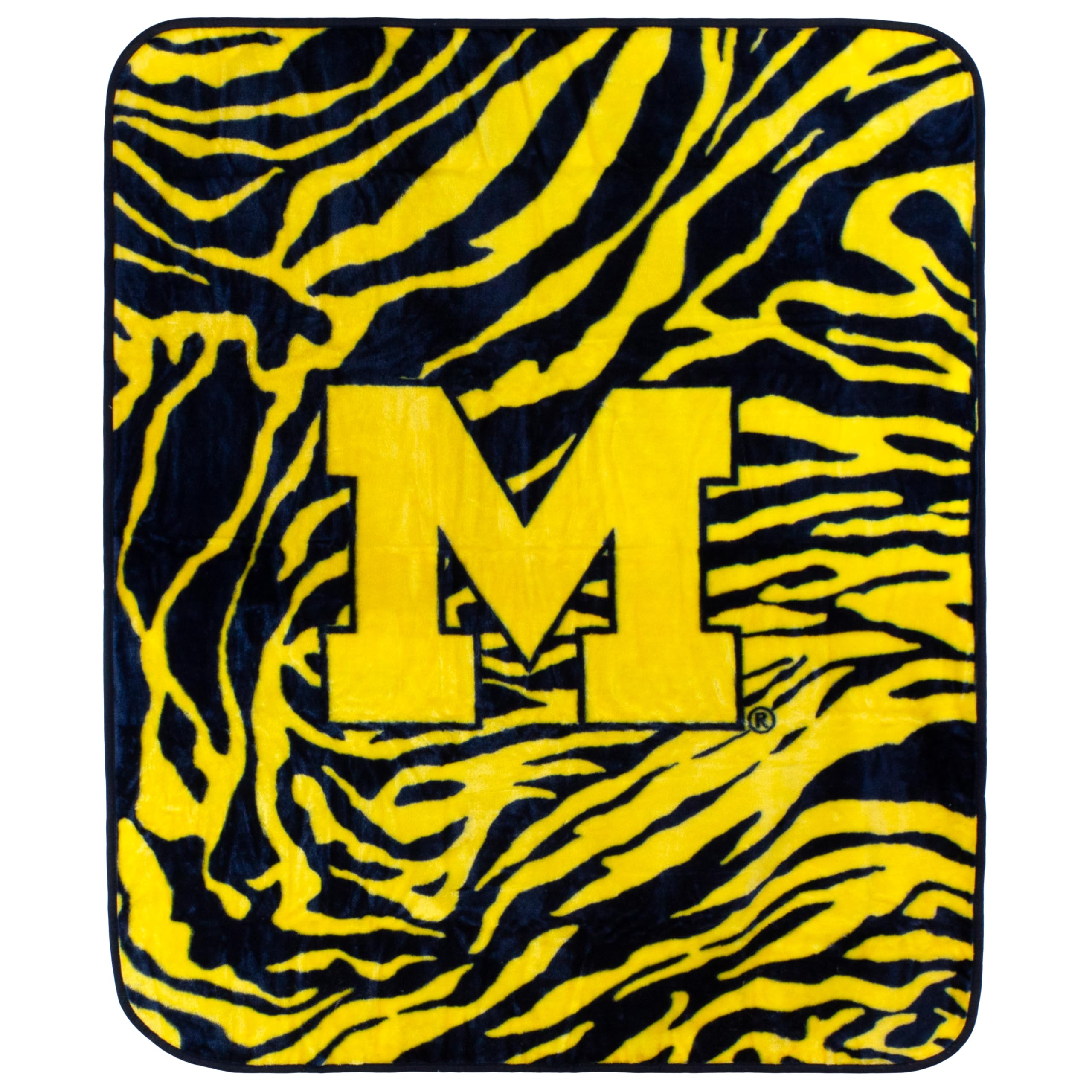 College Covers Michigan Wolverines Raschel Throw Blanket, 60 In By 50 In