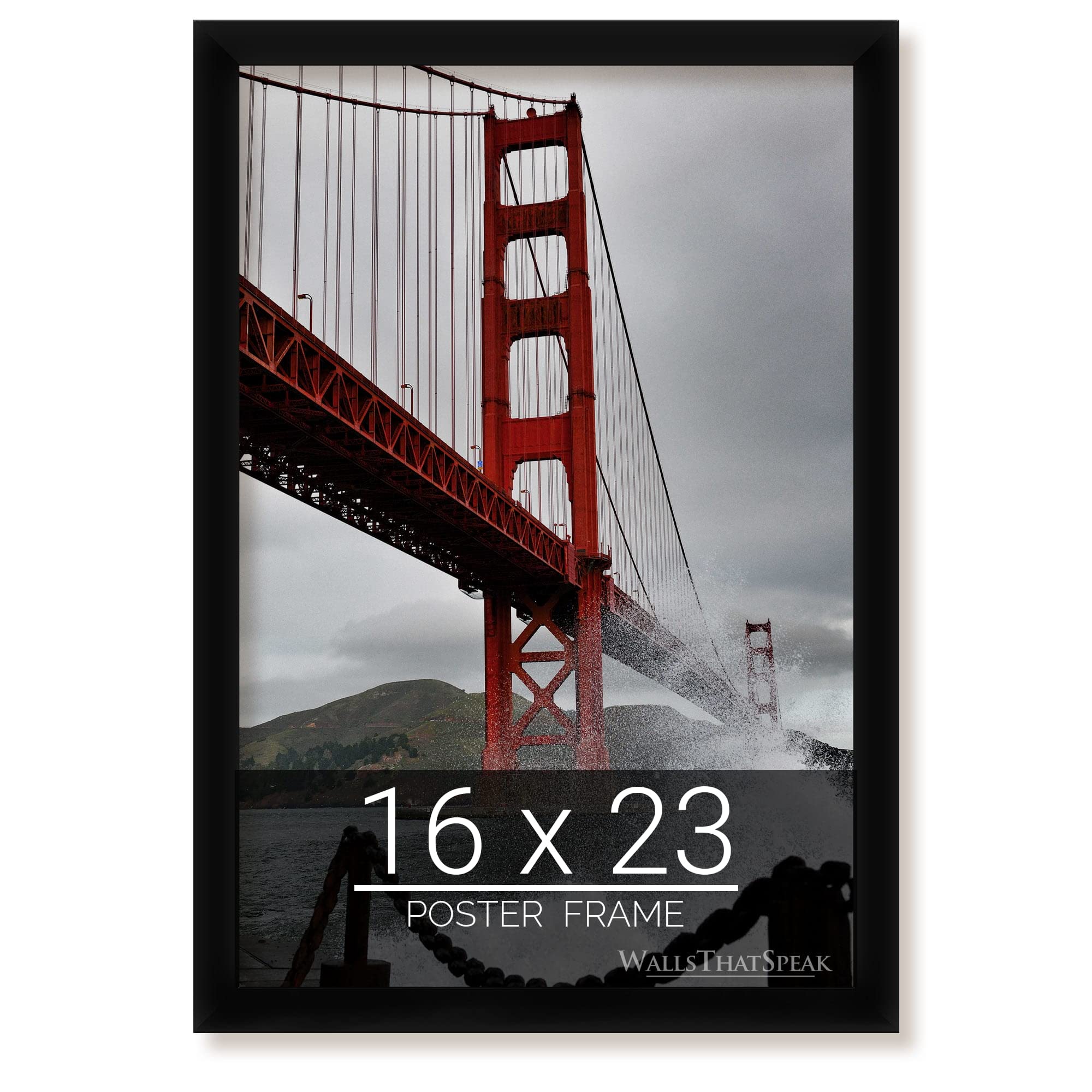 wallsthatspeak 16x23 Black Picture Frame for Puzzles Posters Photos or Artwork