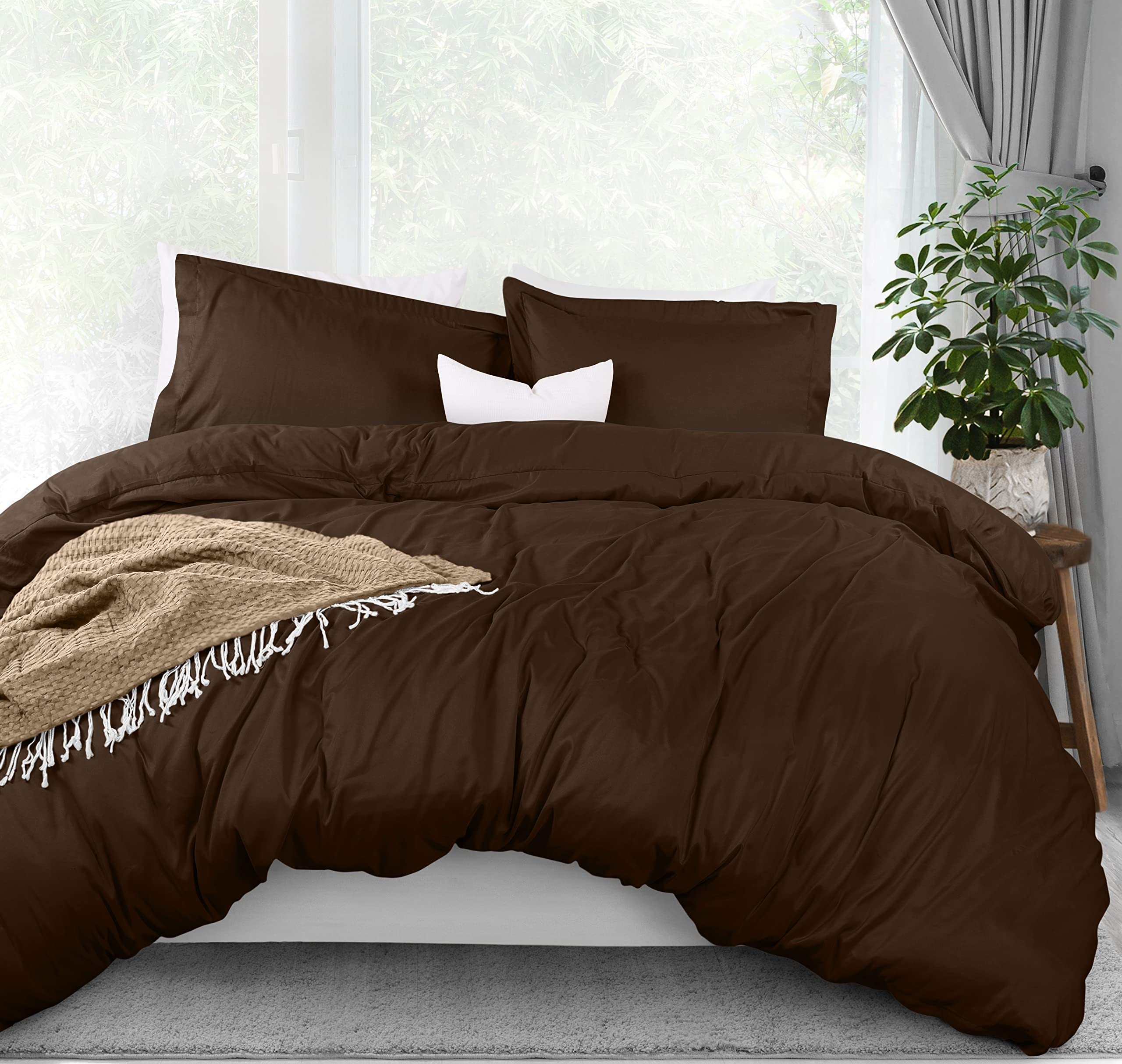Utopia Bedding Duvet Cover King Size Set - 1 Duvet Cover With 2 Pillow Shams - 3 Pieces Comforter Cover With Zipper Closure - Ul