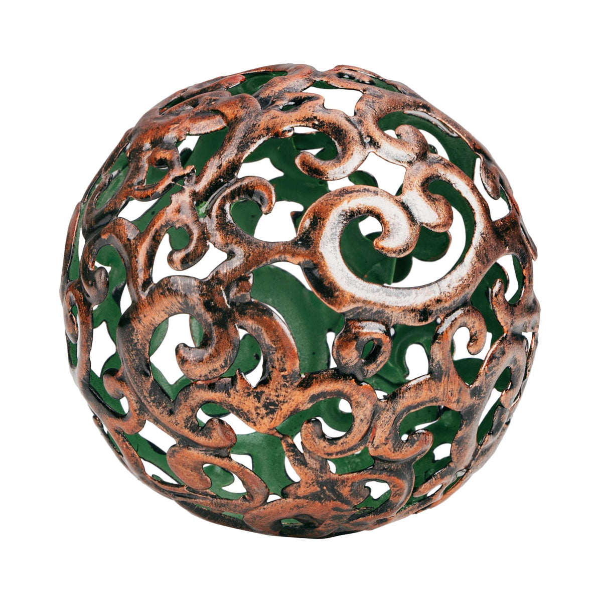 Everydecor Metal Decorative Sphere for Home Decor - Fancy Bronze, Hand Painted, Modern Decorative Balls for Living Room, Bedroom