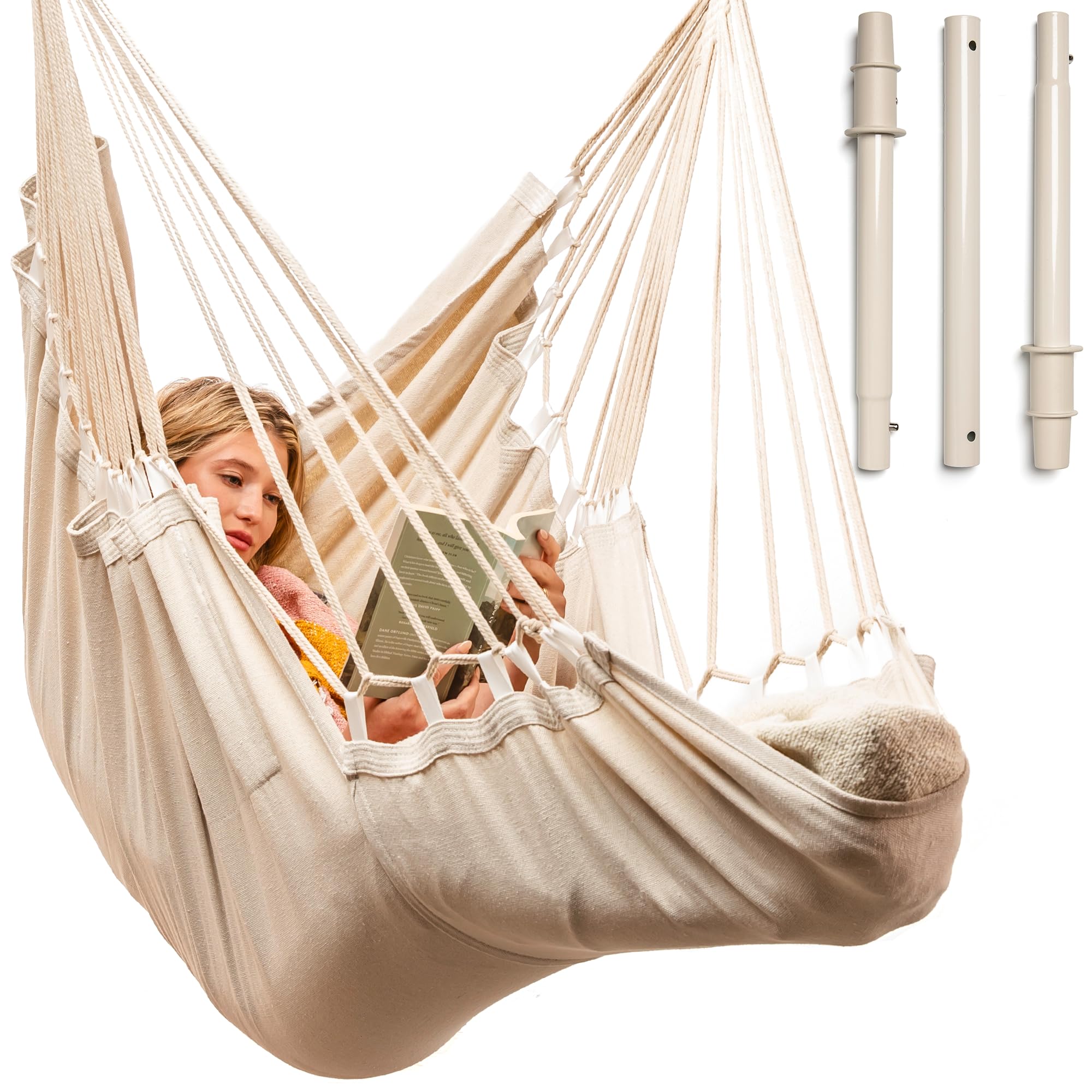 Xl Hanging Hammock Chair Swing - Indoor Hammock Swing Chair, Outdoor Hanging Chair, Outdoor Hammock Chair, Indoor Hammock Chair