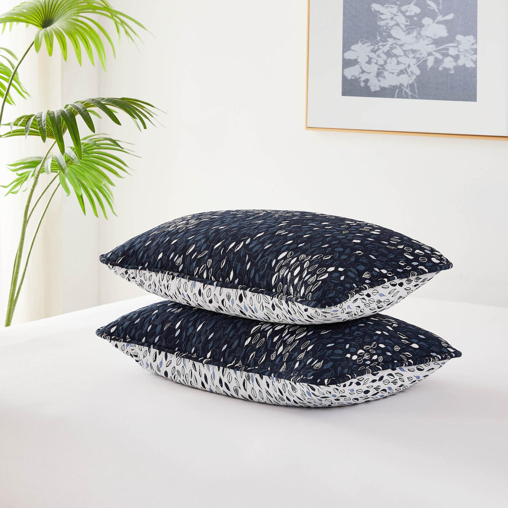 Southshore Fine Living, Inc. Floral Blue Pillow Covers 22X22 Inch Set Of 2, Euro Sham Covers, Quilted Pillow Shams 22 X 22 To Ma