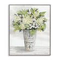 Stupell Industries French Floral Greenery Bouquet Parisian Charm Flowers Framed Giclee Art Design by Cindy Jacobs