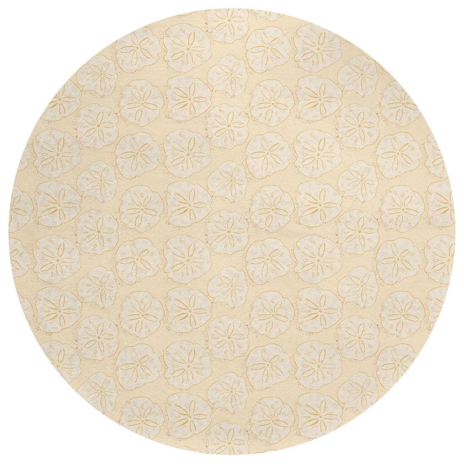 Seabreeze Sz10 Ivory Coastal Rug Round 8' X 8'