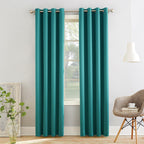 Sun Zero Barrow 2-Pack Energy Saving Grommet Curtain Panel Pair, 54'' x 54, Marine Blue