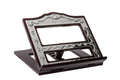 Wood And Silver Plated Book Holder / Shtender