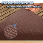 Freadem Runner Rugs 2' X 32' Indoor Outdoor Carpet Runner, Area Rugs With Anti-Slip Rubber Backing For Aisle Hallway Balcony Gar