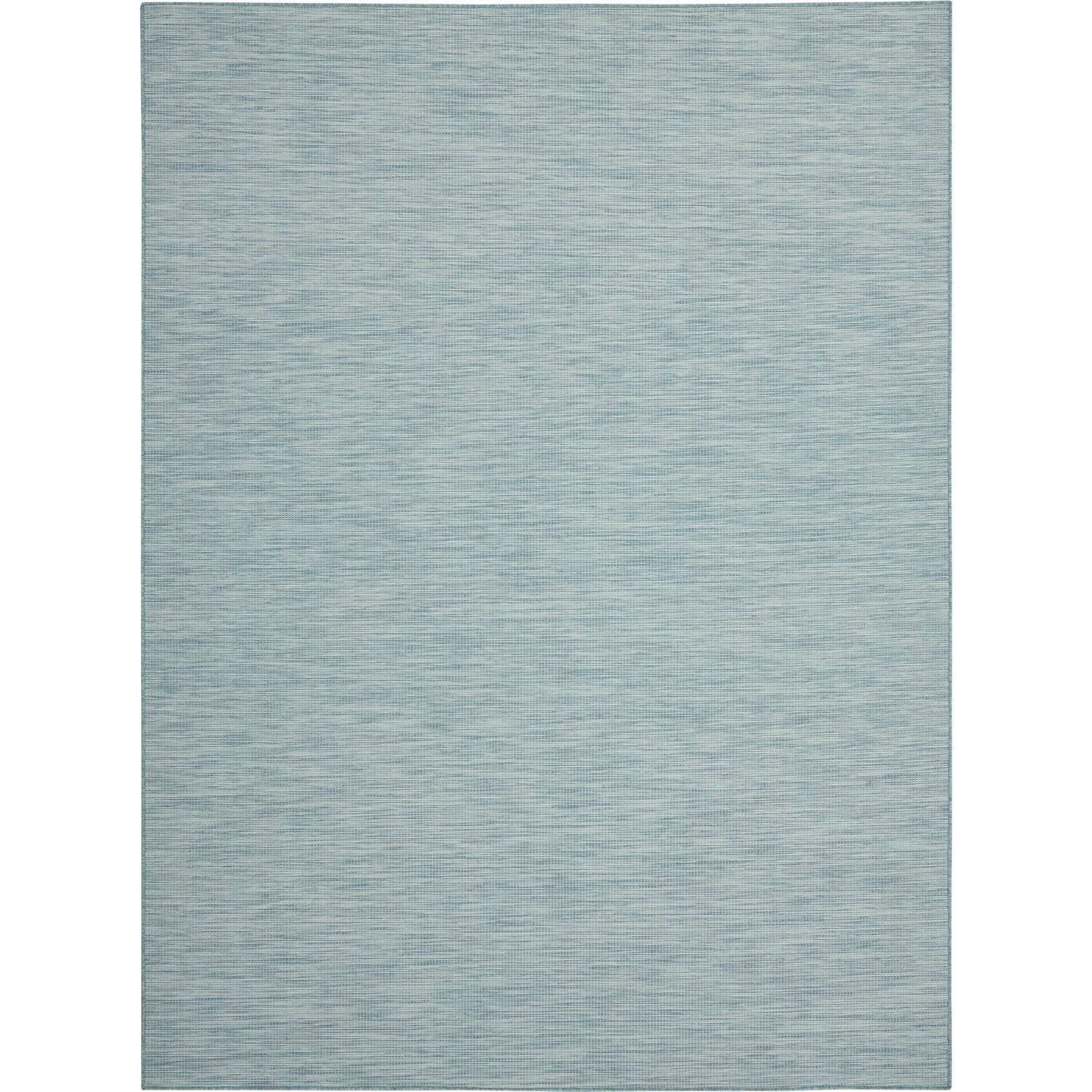 Nourison Positano Indoor-Outdoor Aqua 9' X 12' Area Rug, Easy Cleaning, Non Shedding, Bed Room, Living Room, Dining Room, Backya