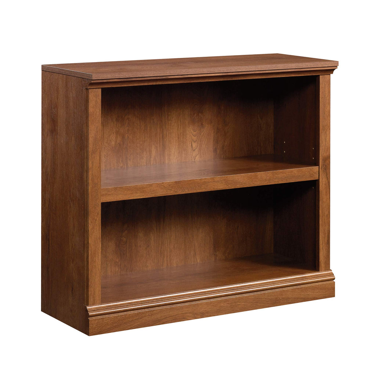 Sauder 2 Tier Book Shelf Wooden Bookcase Multipurpose Bookshelf For Home Office, Living Room, In Oiled Oak