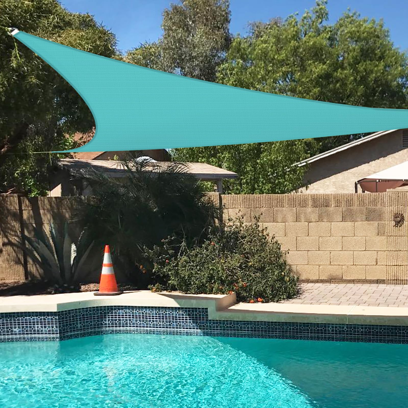 Tang 13'X17'X21' Sun Shade Sail Right Triangle Permeable Canopy Uv Block Shade Cloth Heavy Duty Fabric For Patio Outdoor Backyar
