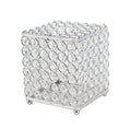 Ukwell Square Crystal Tissue Box Cover Handcrafted Bling Upright Facial Tissue Holder for Bathroom Countertop Vanity Dresser Nig