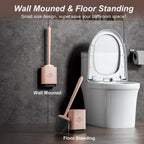 Sellemer Toilet Brush And Holder Set - Flexible Toilet Bowl Brush Head With Silicone Bristles, Compact Size For Storage And Orga