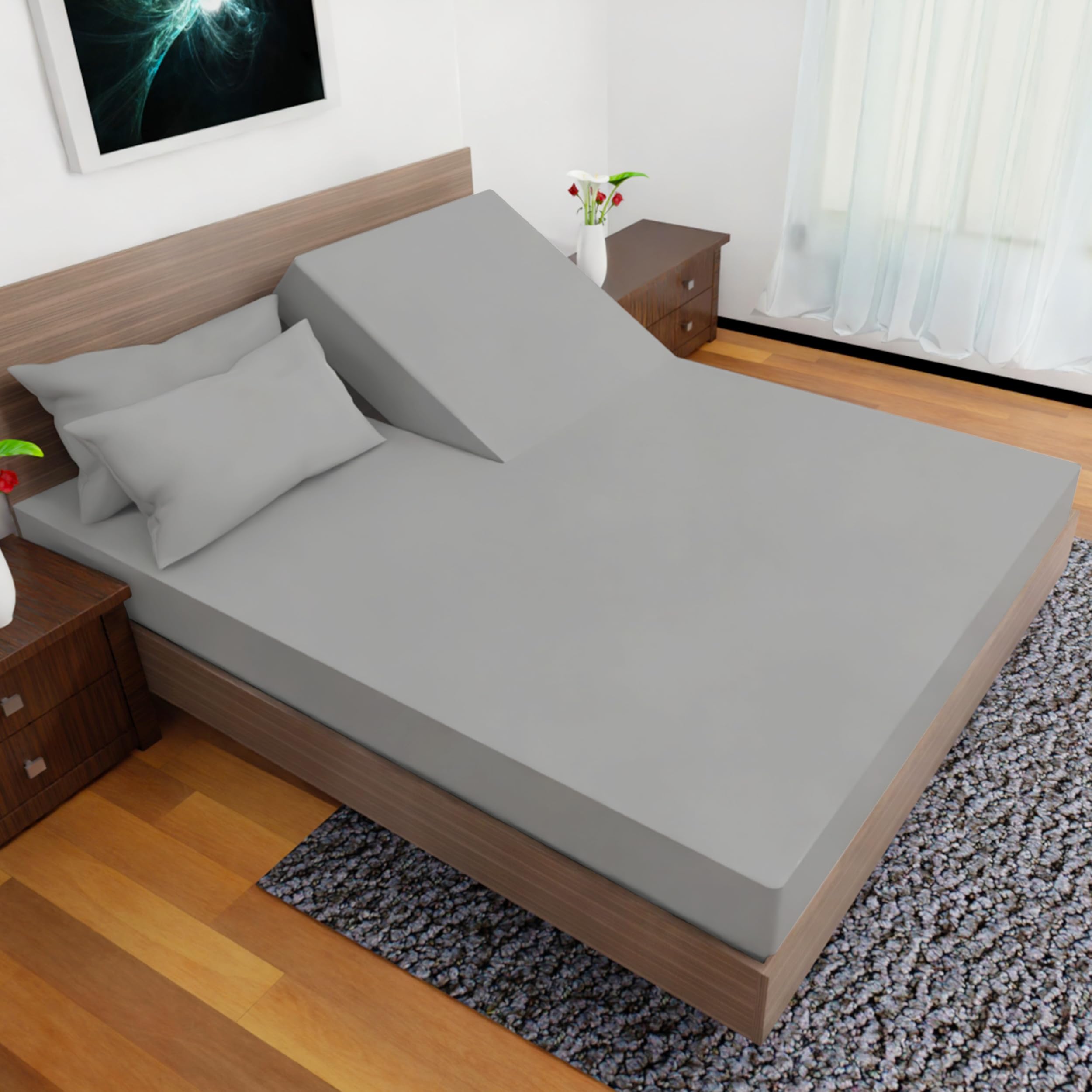 Royal Bliss 1900 Split Top California King Sheet Set Ultra-Soft Egyptian Quality Bed Sheets Set - Double Brushed -Deep Pockets -