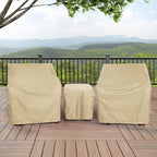 Baner Garden Patio Furniture Covers,Outdoor Furniture Cover Waterproof,Patio Furniture Set Covers For 3 Piece Outdoor Bistro,Patio Sofa Covers Set For 2 Chairs And Coffee Table,Khaki