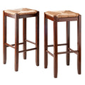 Winsome Bar Stools Rush Seat Kaden Set, Walnut, 29, 2 Piece