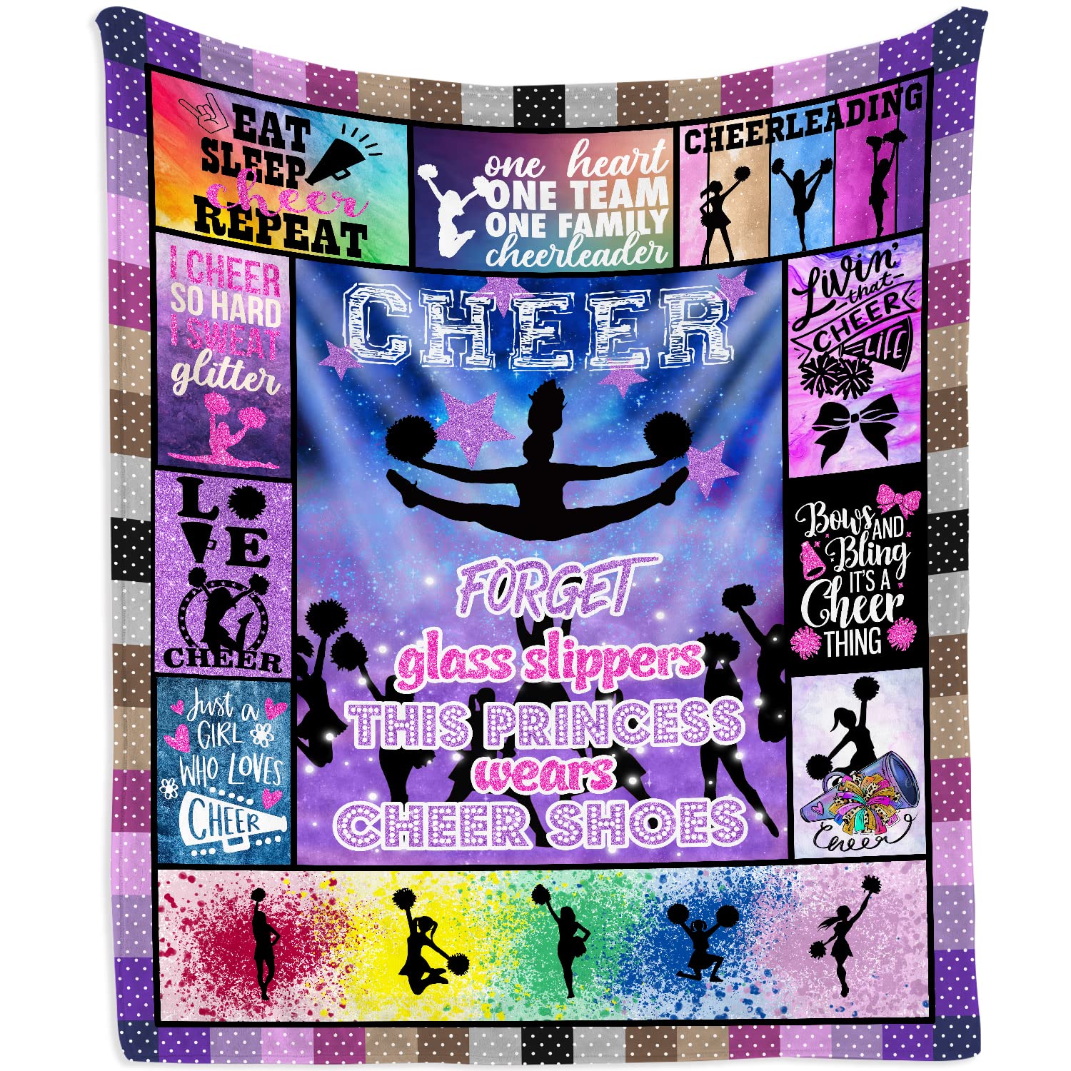 Mubpean Cheerleader Gifts Blanket 60'X50' - Cheerleading Gifts For Girls - Cheer Gifts For Cheerleaders - Gifts For Cheerleade
