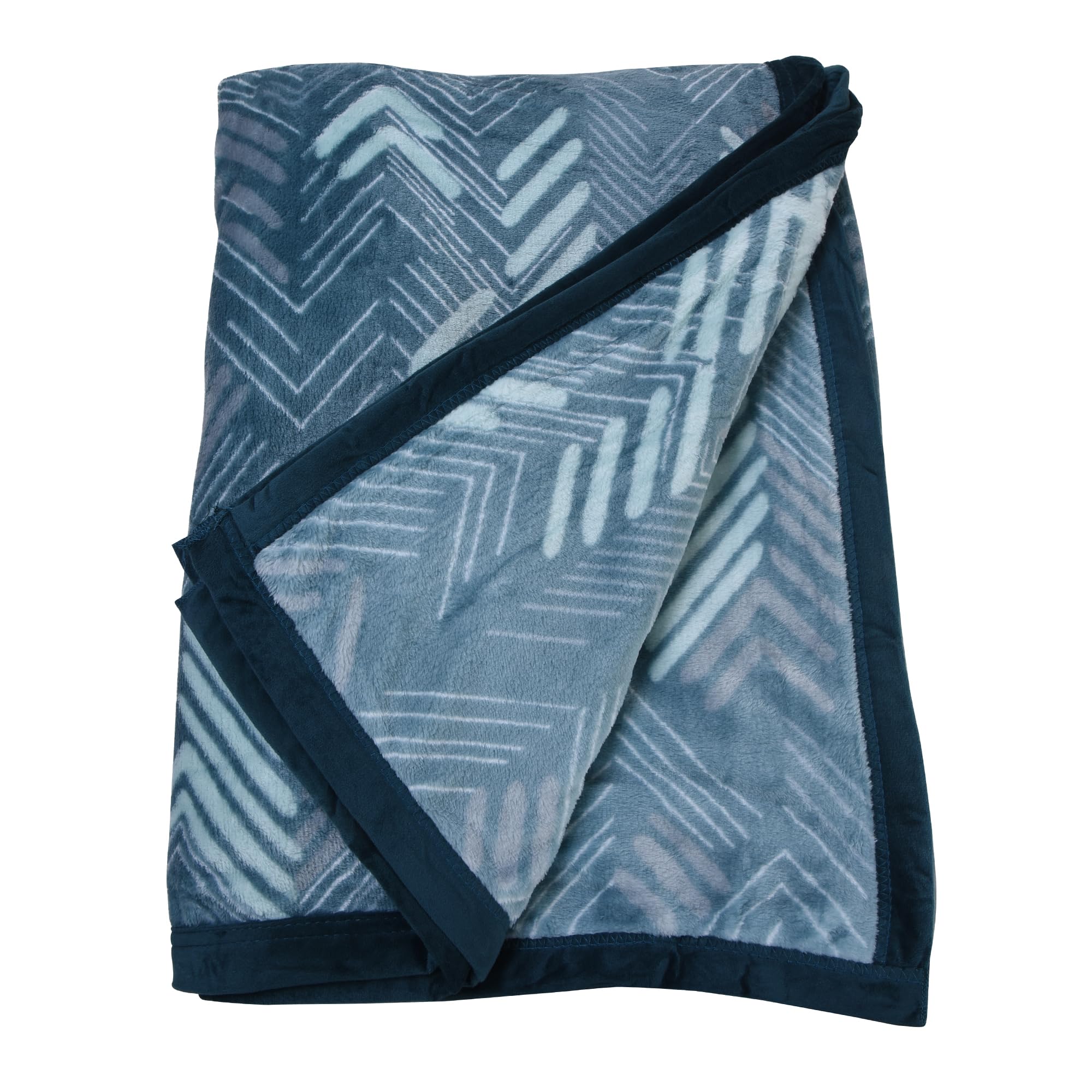 Ajanta Handloom House Flannel Single Blanket |Comforter For Ac/Mild Winter |Dark Blue