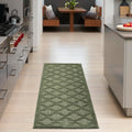 Nourison Easy Care Green 22 x 76 Area Rug - Easy Clean, Non Shedding, Bed Room, Living Room, Dining Room, Kitchen (8 Runner)