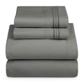 Hearth & Harbor Split King Size Sheets - 5 Piece Bed Sheet Set, Hotel Luxury Double Brushed Bed Sheets - Extra Soft Bedding Sheets & Pillowcases, Split King, Charcoal Grey