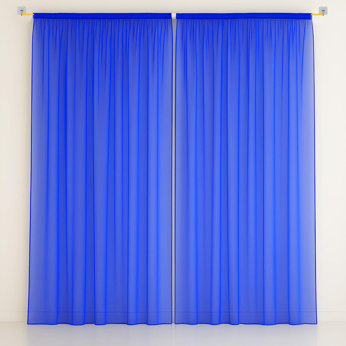 1iAM Royal Blue Decoration Net Combo Pack of 5 | 2pcs 8x5ft Stitched Royal Blue Net, 2pcs Hooks & 1pc Ribbon For Home Decor, Bir