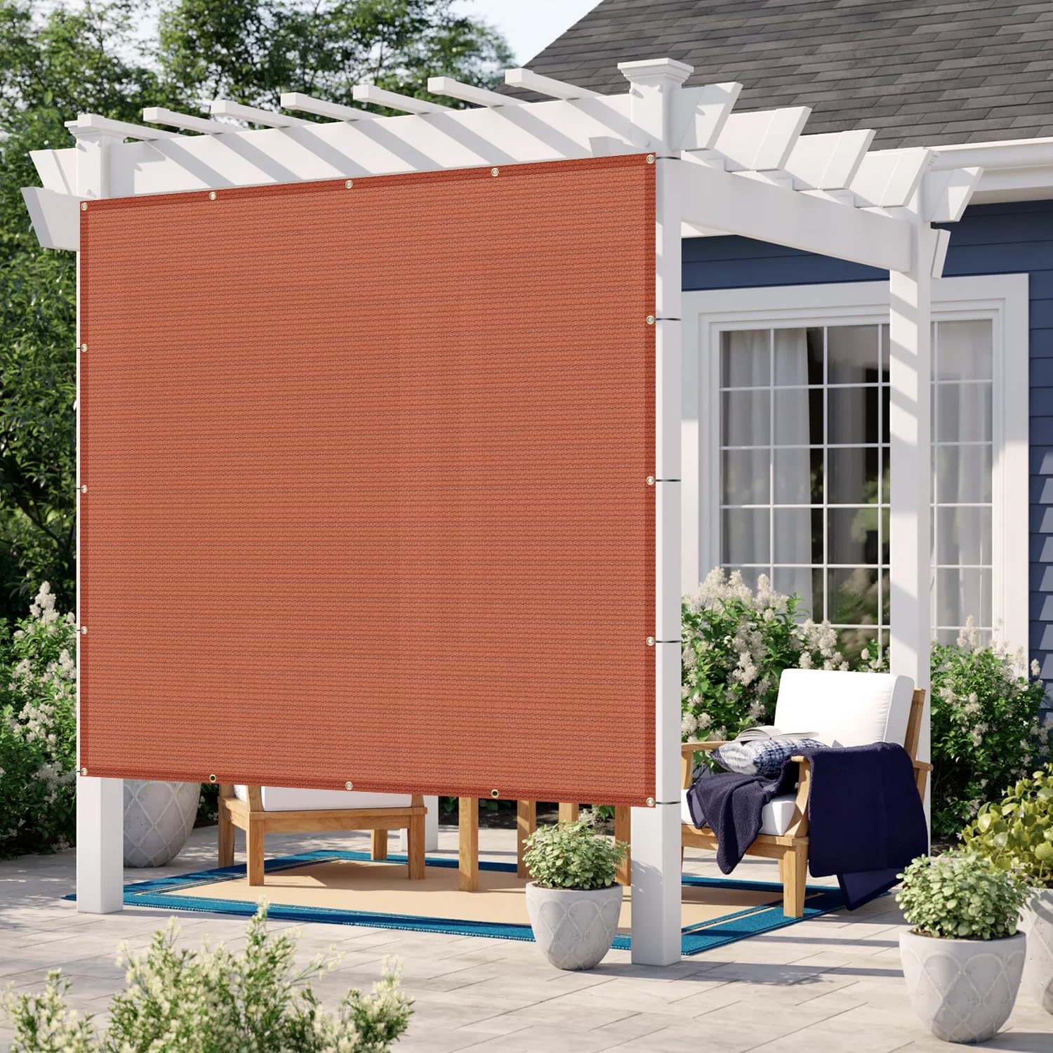 Love Story Custom Size 16X18 Ft Sun Shade Cloth With Grommets Pergola Shade Cover 95% Uv Protection For Patio Outdoor, Terra (Cu