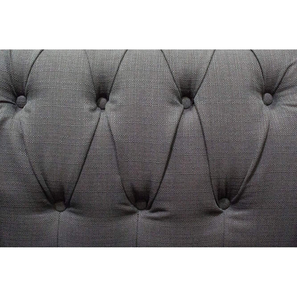 Best Master Furniture Venice Upholstered Loveseat, Charcoal