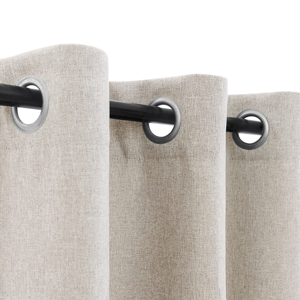 Jinchan Blackout Curtain 90 Inch Length Beige Curtain For Bedroom Living Room Curtain 1 Panel Greyish Beige Texture Curtain Grommet Top Window Drape 84 Inches Wide By 90 Inches Long