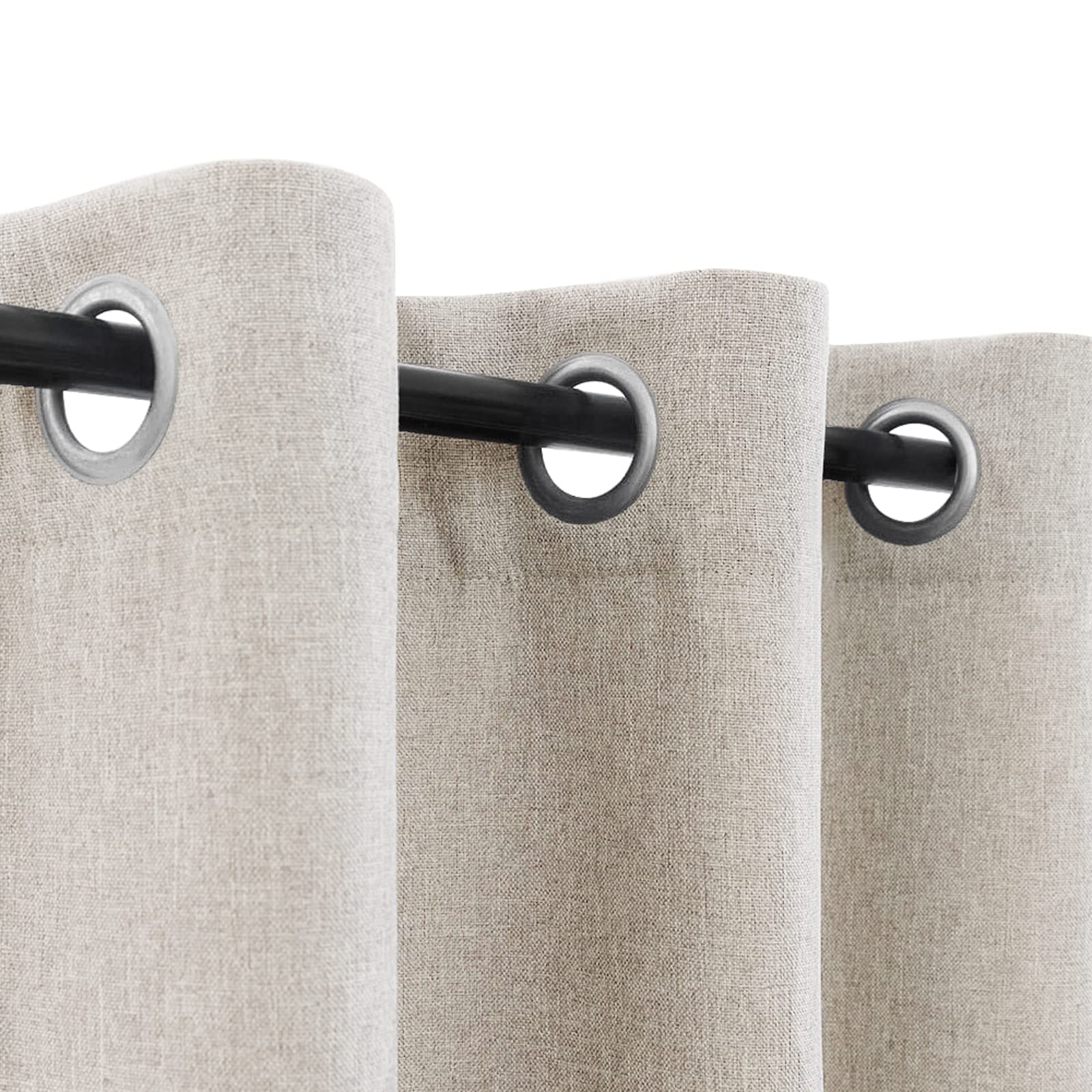 Jinchan Blackout Curtain 90 Inch Length Beige Curtain For Bedroom Living Room Curtain 1 Panel Greyish Beige Texture Curtain Grommet Top Window Drape 84 Inches Wide By 90 Inches Long