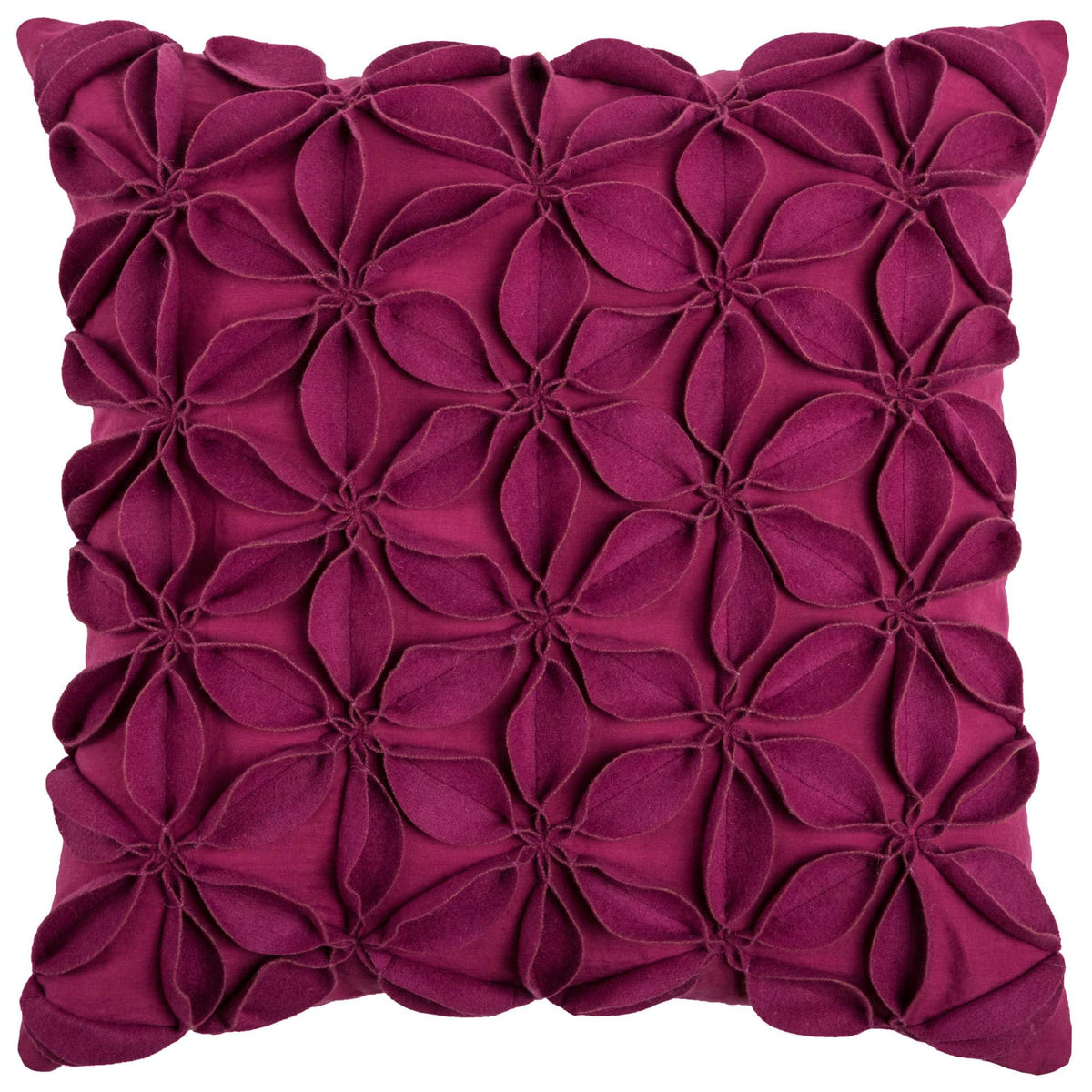 Rizzy Home | T07843 | 18"x18" Purple/Pink/Red Decorative Pillow | Down Fill