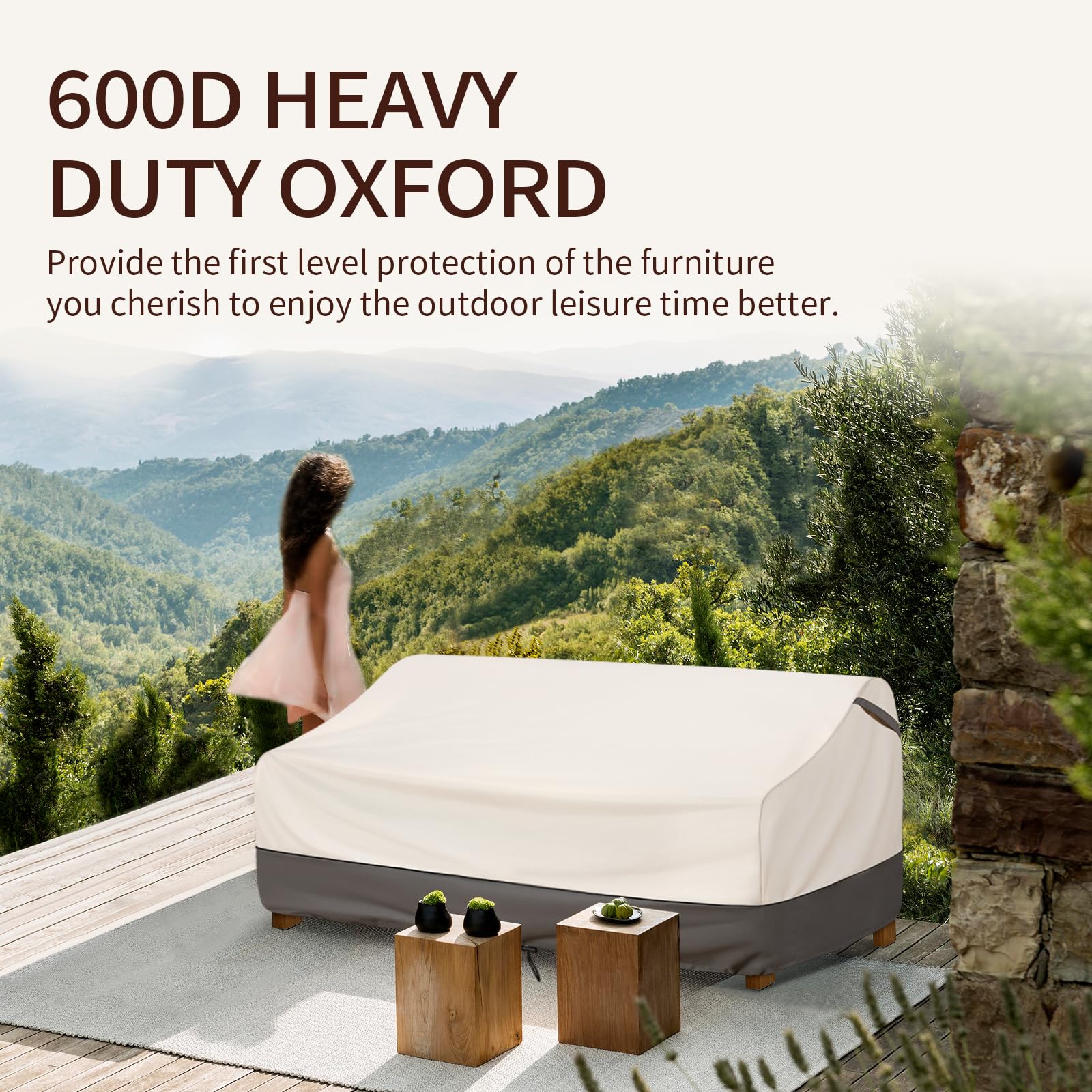 Bestalent Patio Furniture Covers Waterproof,Outdoor 3-Seater Sofa Cover Fits Up To 79W X 38D X 35H Inches