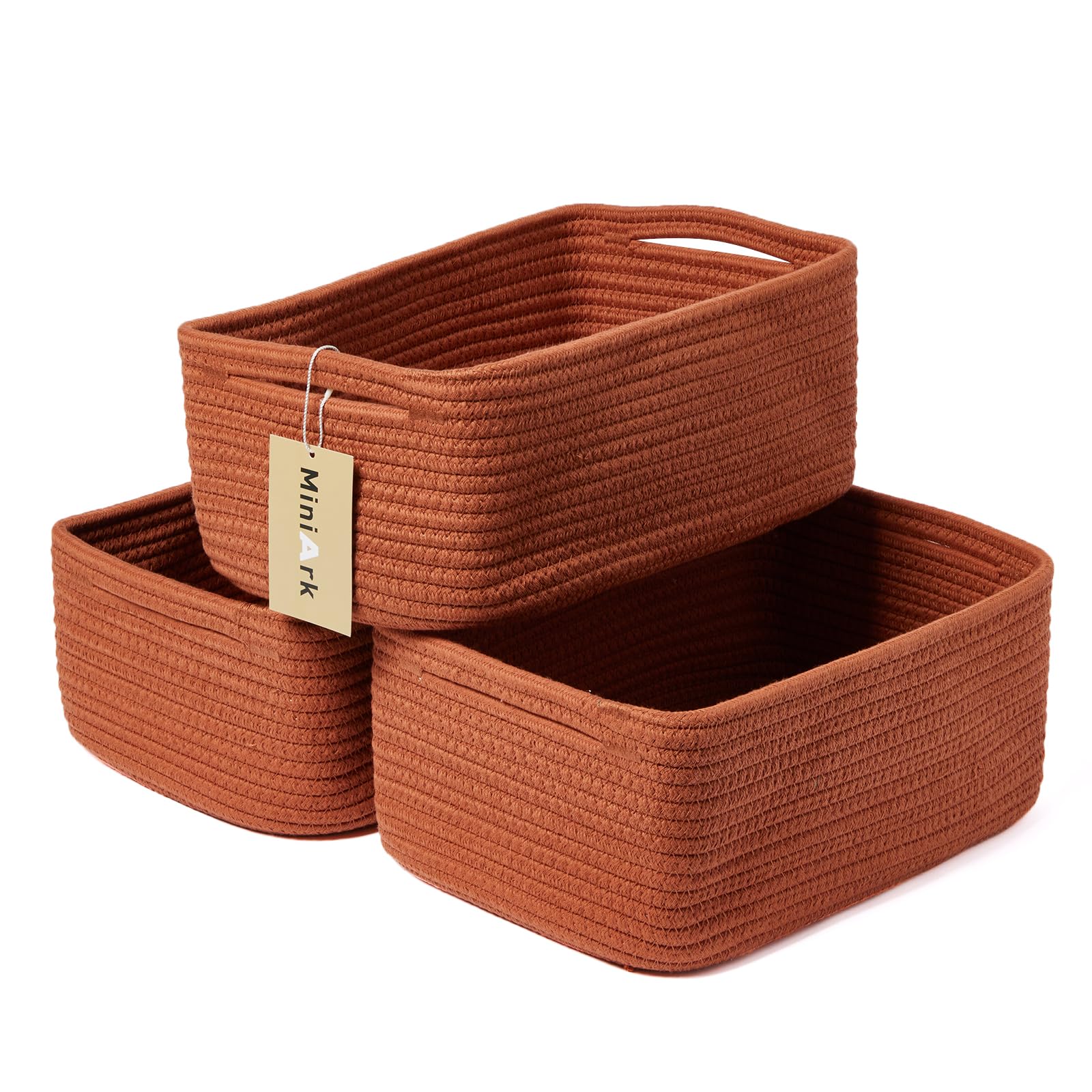 MiniArk Shelf Storage Baskets for Organizing | Closet Organizer Bins | Small Baskets | Toy Basket | Cute Decorative Basket | Cub