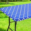 Smiry Rectangle Picnic Table Cover, Waterproof Elastic Fitted Camping Tablecloths for 6 Foot Tables, Wipeable Flannel Backed Vin