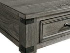 Intercon Foundry Media Console with 2 Shelves, 2 Cabinets, and Shelf, Brushed Pewter, 60" Width TV Stands