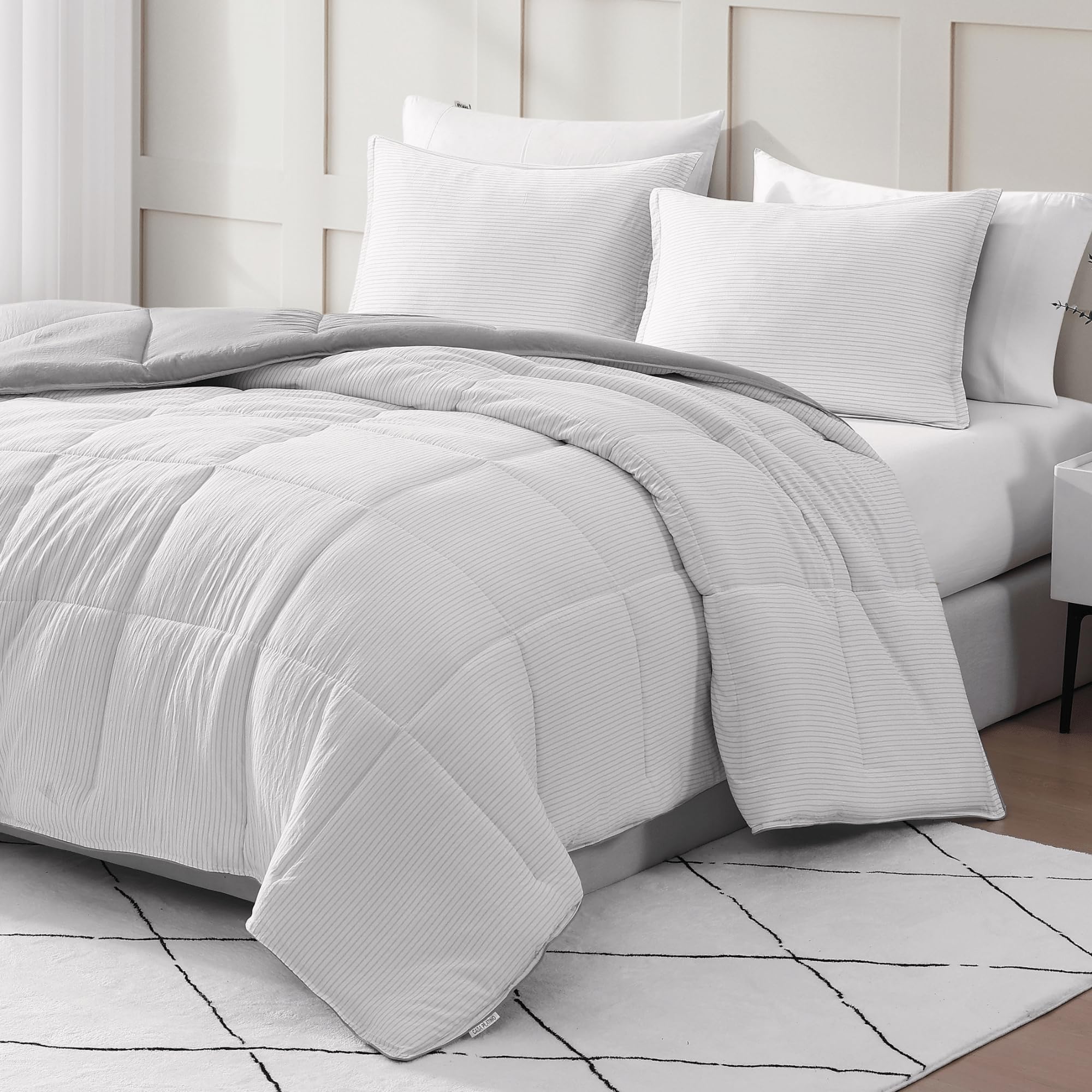 Casa Platino Comforter Set King- Fluffy Duvet Insert King Size - Pre-Washed Hydro-Brushed 100% Microfiber Comforter Set King Siz