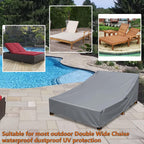 Patio Furniture Covers For Double Chaise Lounge,100% Waterproof Lounge Chair Covers For Outside Patio Lounge Chair,Outdoor Couch