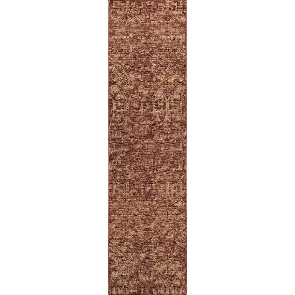 Aberdeen Ab1 Orange 2'3" X 7'6" Runner Rug