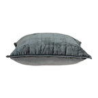 HomeRoots 50% Cotton, 50% Viscose 20' X 7' X 20' Transitional Charcoal Solid Quilted Pillow Cover with Poly Insert