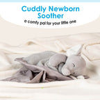 Kids Preferred Carter's Elephant Plush Stuffed Animal Snuggler Blanket Gray Polyester 14 Inch