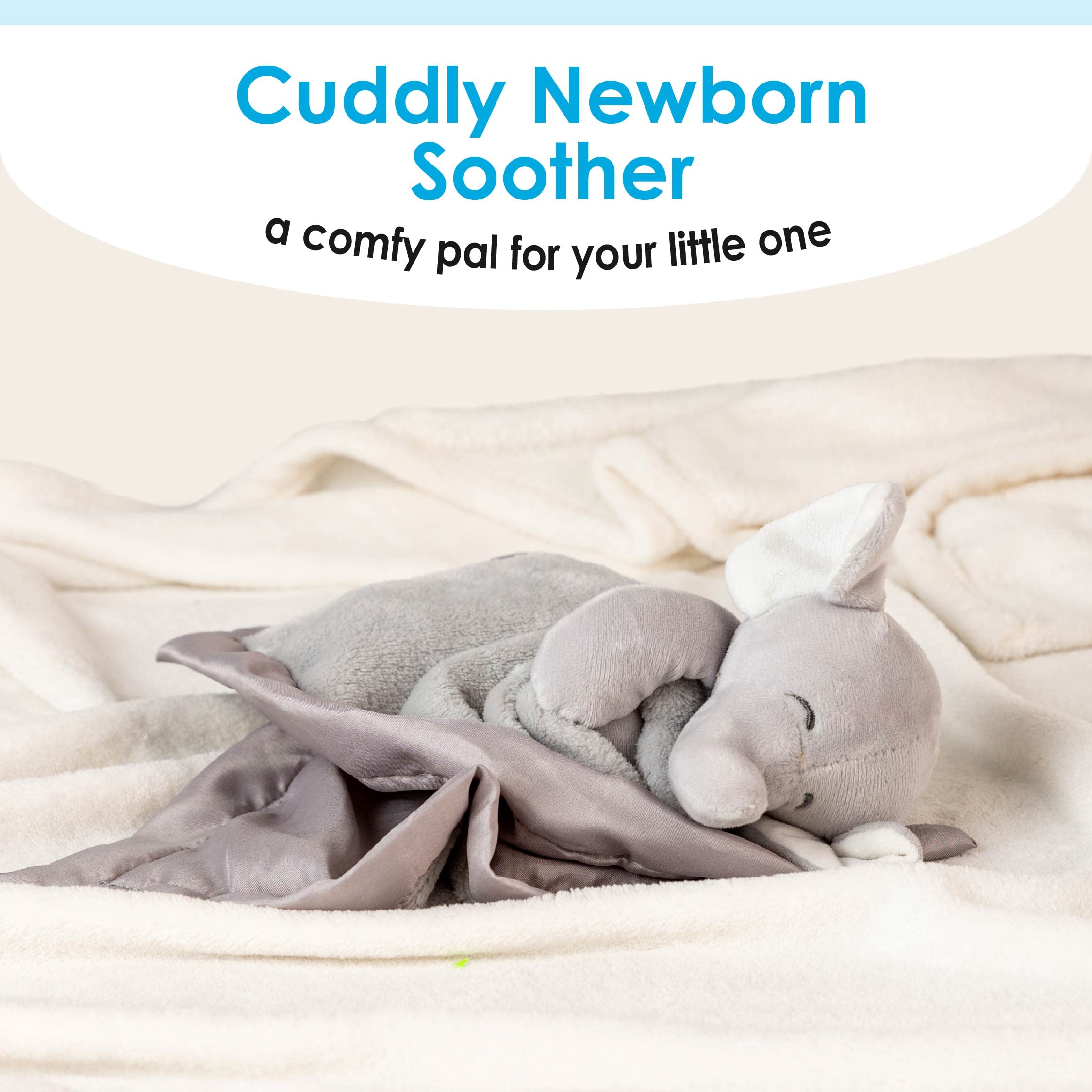 Kids Preferred Carter's Elephant Plush Stuffed Animal Snuggler Blanket Gray Polyester 14 Inch