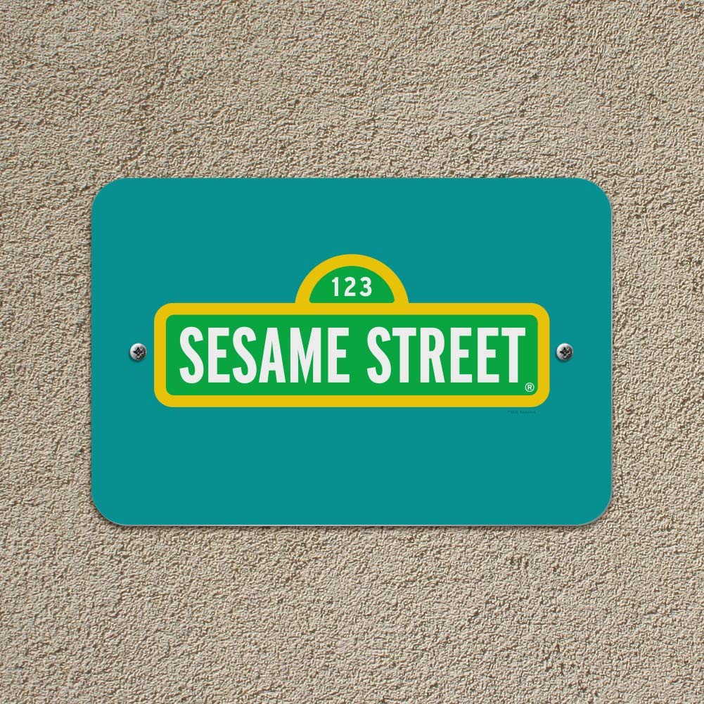 GRAPHICS & MORE Sesame Street Logo Plastic Sign 12" x 8" Multi