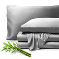 Bare Home 100% Rayon Made from Bamboo Luxury Queen Sheet Set - 4 Piece Bedding Set - Deep Pockets - Cooling Sheets - Breathable 