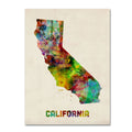 California Map by Michael Tompsett, 18 by 24-Inch Canvas Wall Art