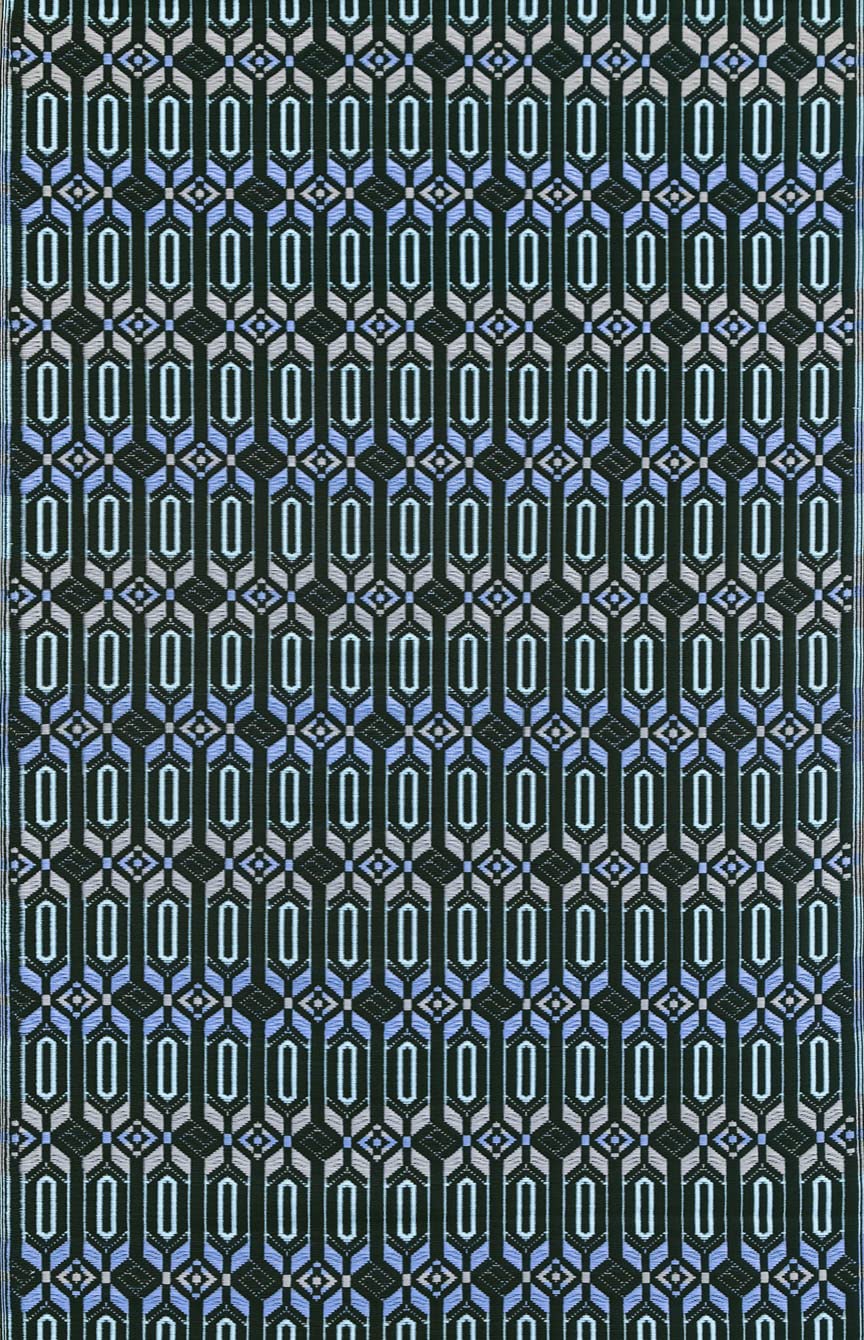 Mad Mats Geometric Outdoor Rug, Reversible Plastic Mat (5' X 8', Moroccan - Dark Periwinkle)