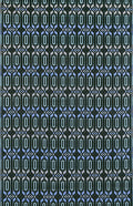 Mad Mats Geometric Outdoor Rug, Reversible Plastic Mat (5' X 8', Moroccan - Dark Periwinkle)