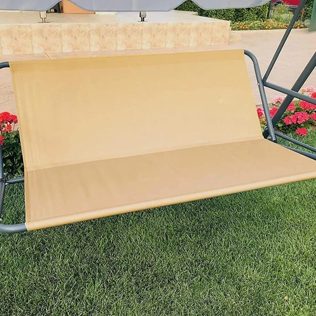 Typutomi Swing Seat Cover, 600D Oxford Waterproof Replacement for 2-3 Seat Patio Garden Swing Chair, Beige, XXL - 58.3x19.7x19.7in